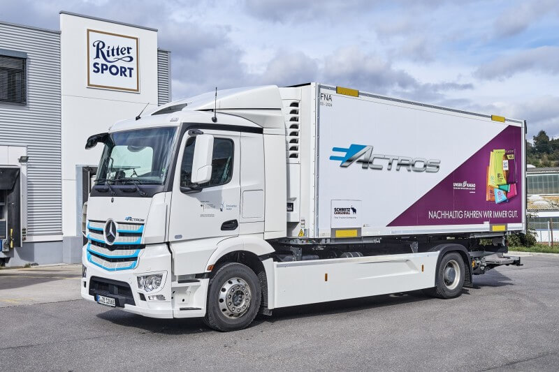 mercedes-benz eactros z zabudową chłodniczą